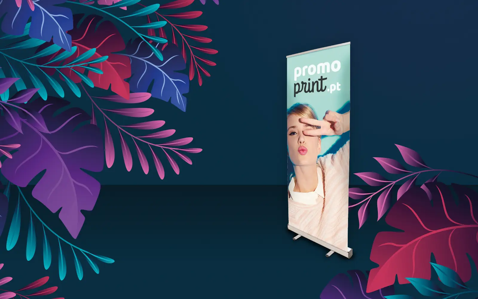 Destaque do banner Roll-Up Basic